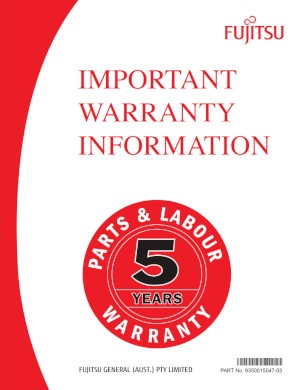 FUJITSU WARRANTY CARD